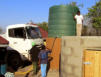Der neue Sockel für den Wassertank mit integriertem Vorratsraum